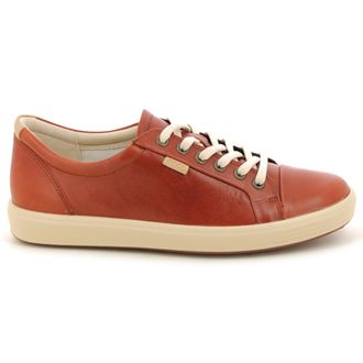 Ecco Ecco Soft 7 Smooth Leather Womens Low Top Trainers - Cognac - Size:UK 6.5-7