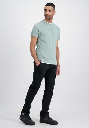 Alpha Industries T-Shirt ALPHA INDUSTRIES Double Layer T-Shirt, Herren, Gr. XS, gr&uuml;n (dusty gr&uuml;n), Obermaterial: 100% Baumwolle, Shirts T-Shirt
