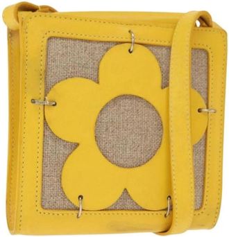 Celine Pre-owned Vintage Cross Body Bag - Dames - Vintage Schoudertas - Geel - ONE Size - Leer - Vintage