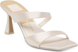 Dolce Vita Icelyn Slide Sandal in Ivory Satin at Nordstrom, Size 8.5