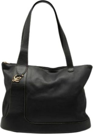 Loewe Pre-owned Shoulder Bags, female, Black, Size: ONE SIZE Pre-owned Leather 2way Bag