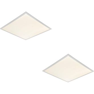 Loops 2 PACK Anti-Glare Ceiling Panel Light - 40W Cool White LED - White Paint