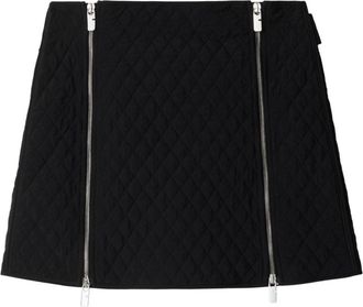 Burberry quilted mini skirt - women - Polyester/Polyamide - 4 - Black