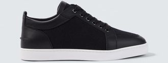 Christian Louboutin Rantulow leather-trimmed twill sneakers