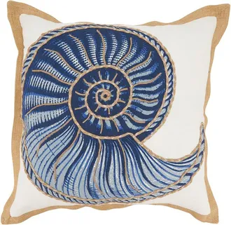 Saro Lifestyle Spiral Shell Down-Filled Pillow