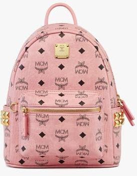 MCM Mini Stark Side Studs Backpack in Visetos in Soft Pink at Nordstrom