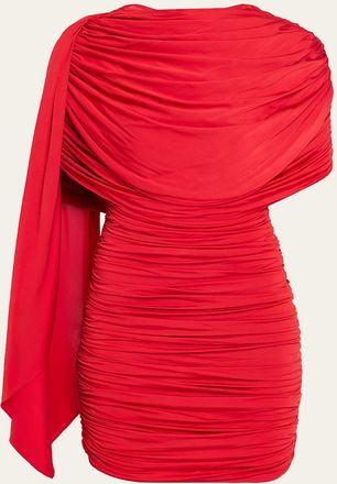 Ronny Kobo Scorpio Ruched Bodycon Mini Dress