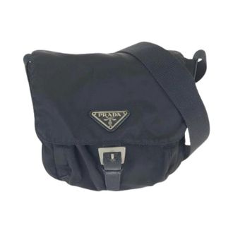 Prada Pre-owned Tessuto Nylon Leather Shoulder Bag - Dames - Pre-owned - Zwart - Maat: ONE Size Nylon