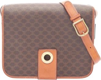 Celine 20th Century Macadam Coated Canvas Messenger Bag crossbody bag - Marrone