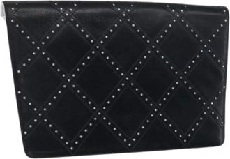 Ferragamo Pre-owned Clutches, female, Blue, Size: ONE SIZE Pre-owned Leather Clutch