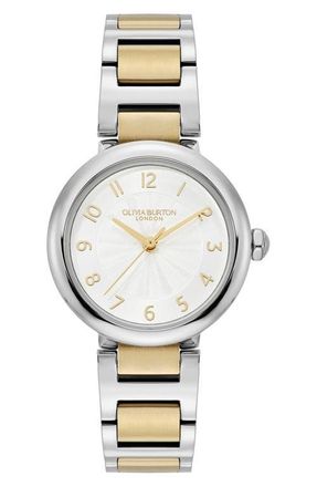 Olivia Burton Pembroke Quartz Bracelet Watch, 30mm in Silver White at Nordstrom