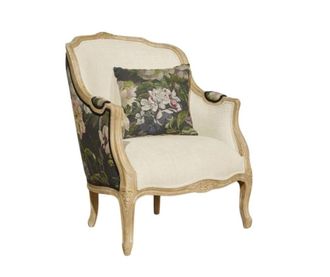 Robin des Bois Sill&oacute;n berg&egrave;re de lino y tela estampada lino