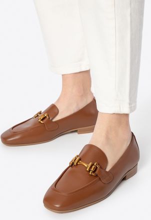 Wittchen Dames Leren Mocassins met Gesp Bruin Echt Leer