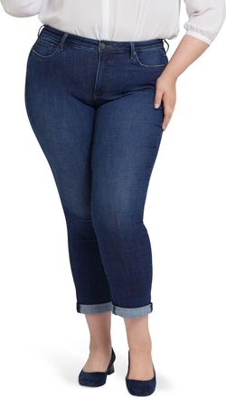 NYDJ Sheri Cuff Ankle Skinny Jeans in Wellspring at Nordstrom, Size 16W