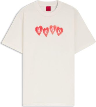 HUGO BOSS Heart-logo T-shirt in cotton jersey