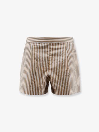 MC2 Saint Barth Amani cotton Bermuda shorts with striped pattern - MC2 SAINT BARTH - gender_Woman