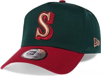 New Era Seattle Mariners Colour Flip Prime Two Tone A Frame Snapback Cap, green and red