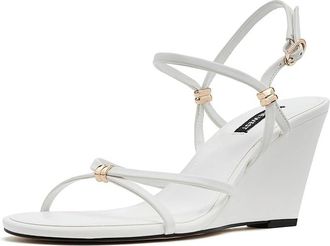 Nine West Devva Womens Dress Sandals White : 9.5 M, Faux Leather