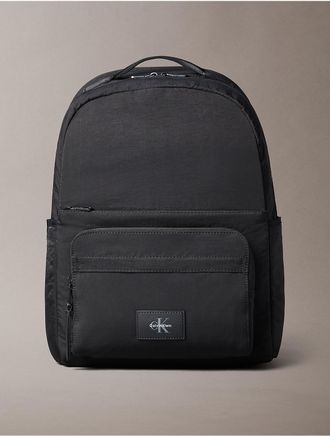 Calvin Klein Mens Nylon Round Backpack - Black