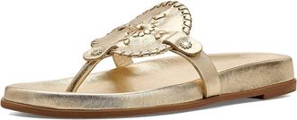 Jack Rogers Collins Casual Sandal Womens Shoes Platinum : 9.5 M, Leather