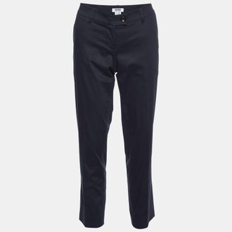 Moschino Cheap And Chic Black Cotton Tailored Trousers