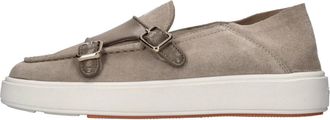 Santoni Flat shoes Beige - Heren - Loafers - Beige - 39 EU - Leer - Schoenen