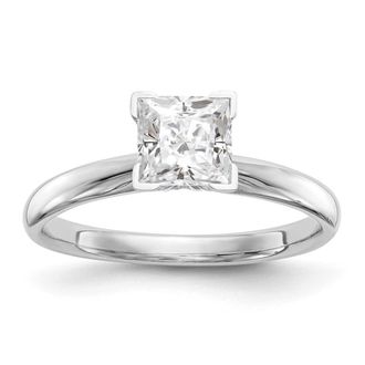 Diamond2Deal 14k White Gold Lab Grown Diamond Wedding Band Ring 1/2Ct Clarity- VS Color- G-H