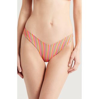Kulani Kinis Y-Cut Thong Bikini Bottoms in Sunshine Sorbet at Nordstrom Rack, Size X-Small