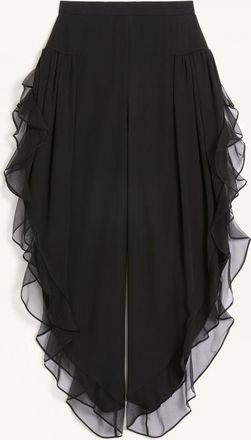 Valentino Pantaloni Baloon In Georgette Donna NERO 36