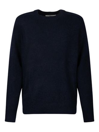 Selected Maglione girocollo a coste - Blu