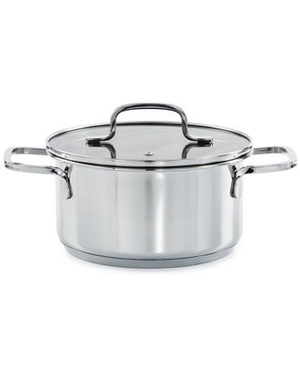Berghoff Berghoff Helix Recycled 18/10 Stainless Steel 7.25In Stockpot (2.2Qt) With Glass Lid