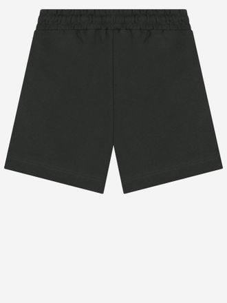 Msgm Kids Shorts Cotton Logo Black