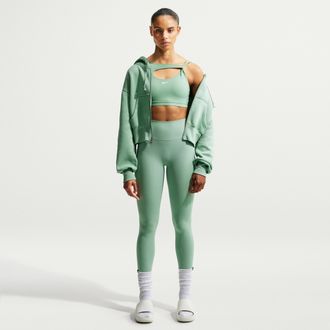 Nike Womens Zenvy High-Waisted Full-Length Leggings with No Front Seam in Green | II2862-006
