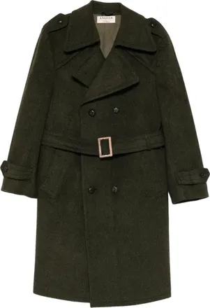 A.N.G.E.L.O. Vintage Cult 1970s belted double-breasted coat - men - Wool/Polyamide/Acetate - 54 - Green
