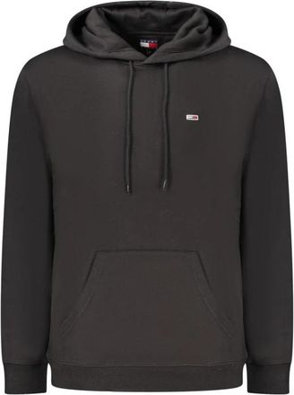 Tommy Hilfiger Zwarte Katoenen Hoodie Mannen - Heren - Hoodies - Zwart - M - Katoen - Hoodies & sweatvesten