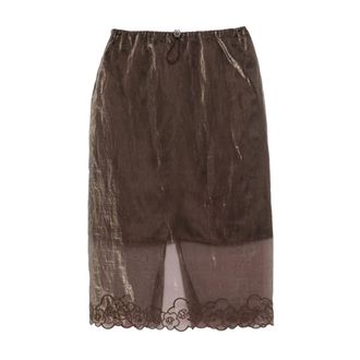 Cecilie Bahnsen Midi Skirts, female, Brown, Size: XS Bria Skirt