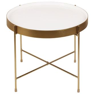 Miliboo Mesa De Centro Con Tablero Reversible Azul Petr&oacute;leo Y Blanco Sateen