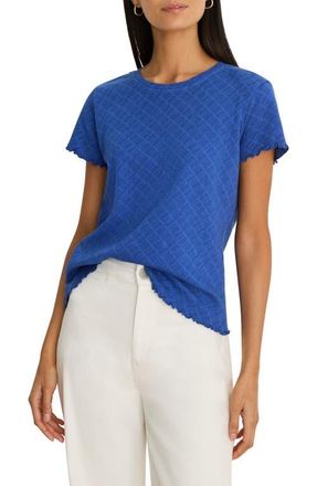 Nic+Zoe Geometric Lace T-Shirt in Neptune at Nordstrom, Size Medium P