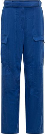 Ferragamo Blue Relaxed Cargos Pants