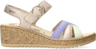 Mephisto Stijlvolle Velcro Sandaal voor Vrouwen - Dames - Sleehakken - Veelkleurig - 42 EU - Leer - Schoenen