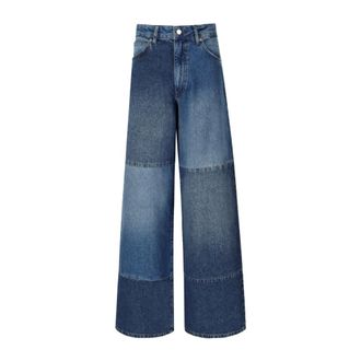 Essentiel Jeans, Dames, Blauw, W24, Katoen, Jee Patchwork Jeans