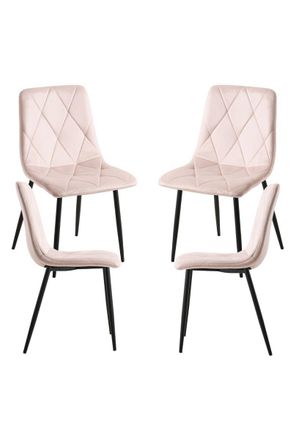 Regalos Miguel Regalos Miguel - Packs Sillas Comedor - Pack 4 Sillas Lyke Terciopelo - Rosa