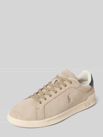 Polo Ralph Lauren Low Top Sneaker aus echtem Rindsvelours in Beige, Größe 40
