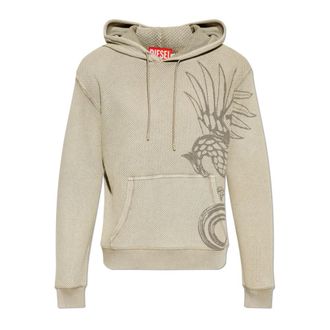 Diesel Hoodies, male, Green, Size: XL S-Norm-Hood-Aa1 Sweatshirt