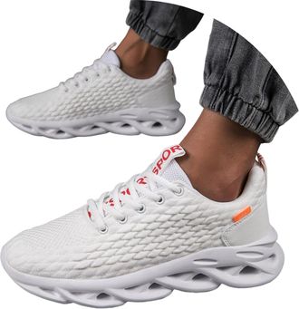 Generic Trainers Men Running Shoes Mens Air Mesh Slip On Walking Shoe Breathable Lightweight Trainer Arch Support Road Athletic Rebound Core Low Top A Must-Ha