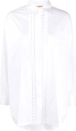 Ermanno Scervino Camisa de Algod&oacute;n con Inserciones Bordadas - Blouses & Shirts - Mujer - Blanco - S