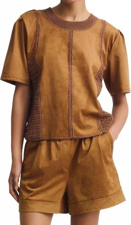 M&eacute;lissa Nepton Inti Top In Amber Suede