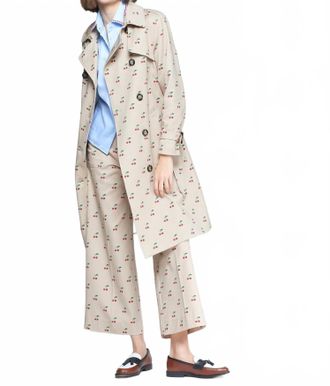Vilagallo Amelie Trench Coat In Beige