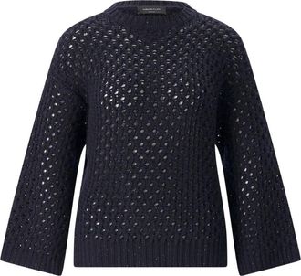 Fabiana Filippi Truien & Vesten, Dames, Blauw, XS, Wol, Rondgebreide trui