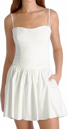 French Connection Cotton Sateen Bustier Cami In Summer White